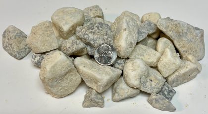 WHITE DECORATIVE ROCK- .50 CUBIC FOOT BAG